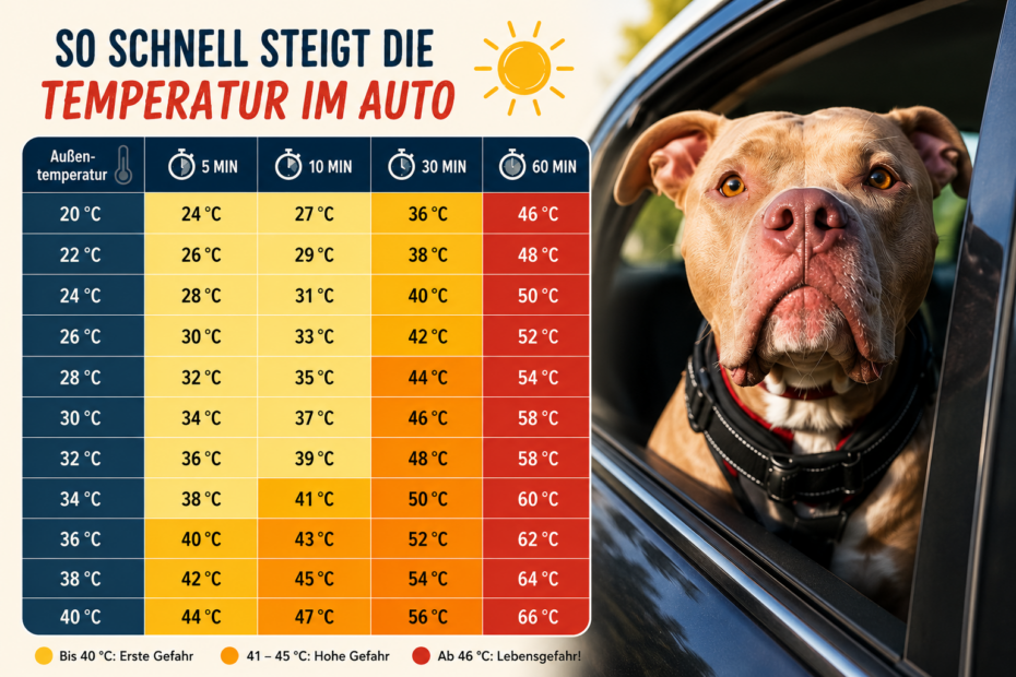 🌡️ Todesfalle Auto: Warum „nur kurz zum Bäcker“ für deinen Hund das Ende bedeuten kann