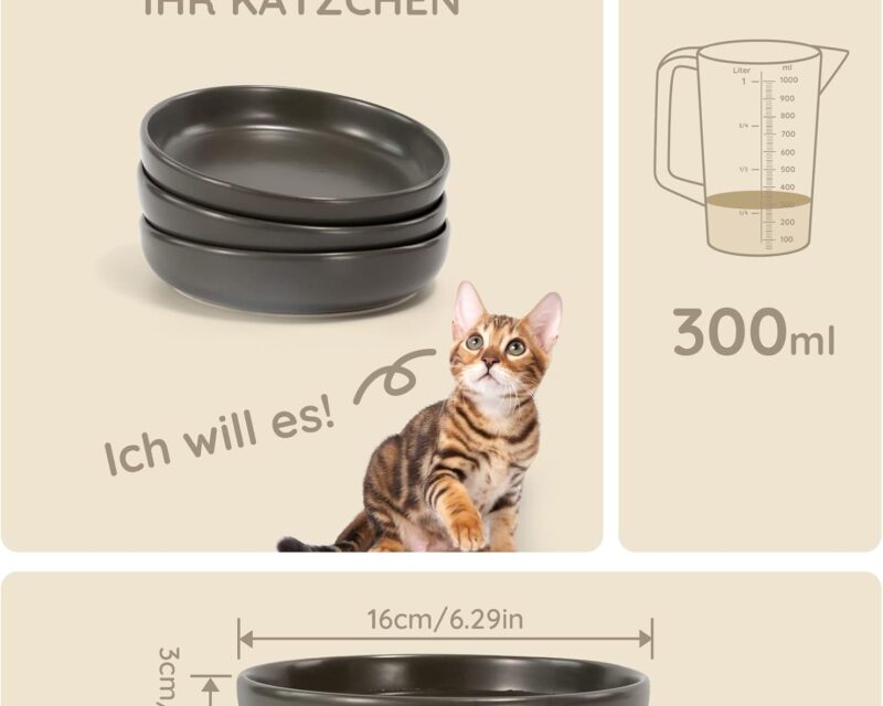Katzennäpfe 3 Stück Futternäpfe Keramik