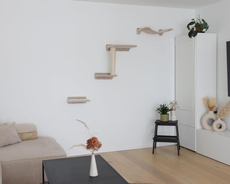 Kerbl Pet Kletterwand für Katzen Zugspitze, 5-Teilig, beige