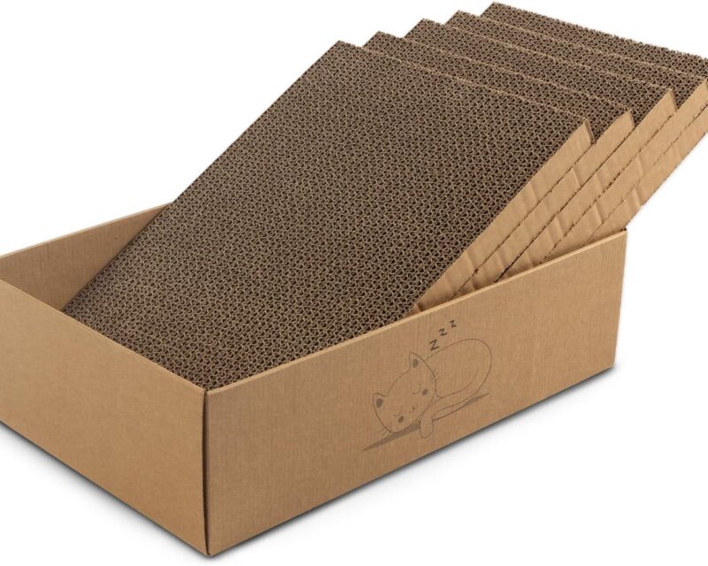 Katzenkratzbox Tiger mit 5 Kratzbrettern