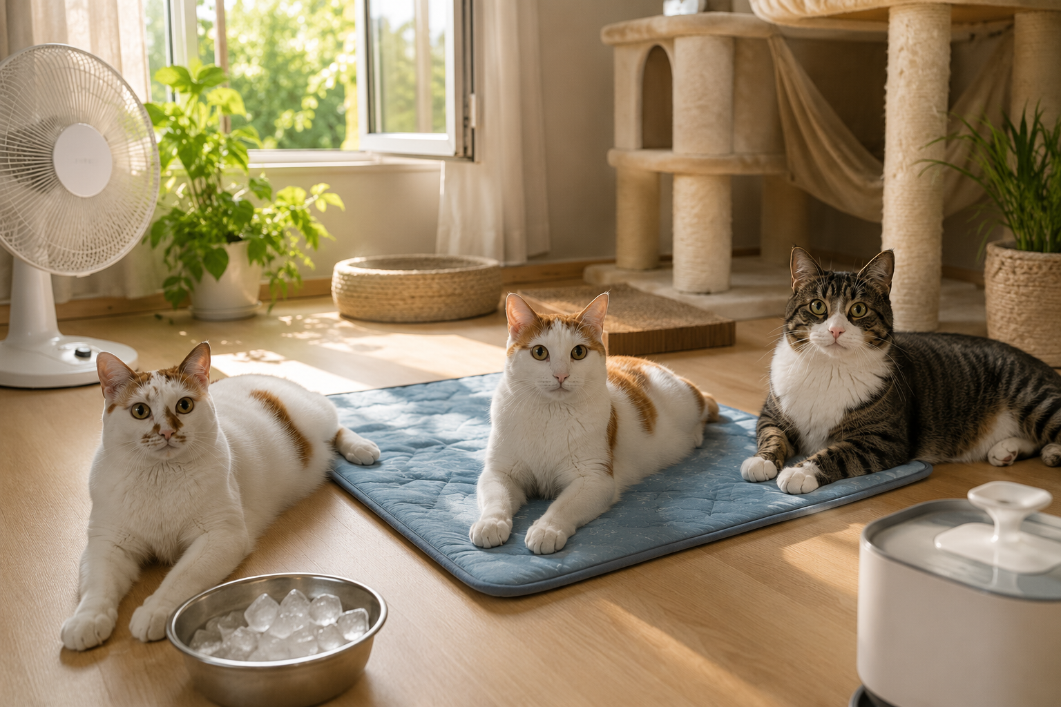 Katzen abkühlen: Die besten Tipps gegen Hitze im Sommer